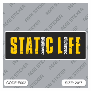 برچسپ اسلب "STATIC LIFE" (کد : E002) فروش به صورت عمده