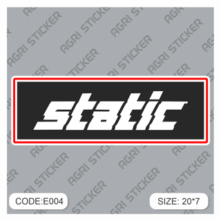 برچسپ اسلب "STATIC " (کد : E004) فروش به صورت عمده