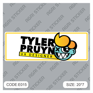 برچسپ اسلب  " TYLER PRUYN " (کد :E015) فروش به صورت عمده