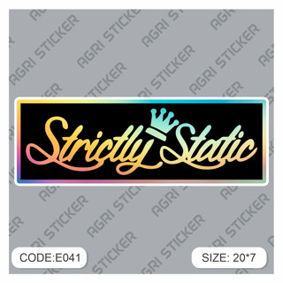 برچسپ اسلب "strictly static"  (کد : E041) فروش به صورت عمده