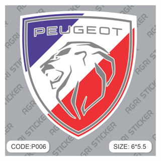 استیکر لوگو پژو با پرچم فرانسه (کد P006)