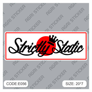 برچسپ اسلب " STRICTLY STATIC"  (کد : E056) فروش به صورت عمده