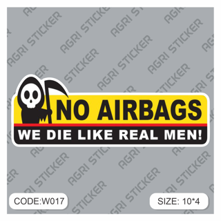 استیکر  NO AIRBAG(کد w017 ) فروش به صورت عمده
