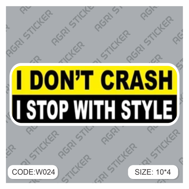 استیکر  اخطاریI DONT CRASH     (کد w024 ) فروش به صورت عمده